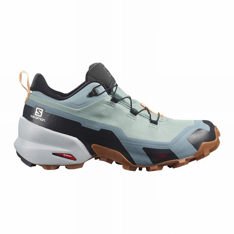 Buty Trekkingowe Damskie Salomon CROSS HIKE GORE-TEX - Zielone / Kremowe - Polska (987-MZQXGU)